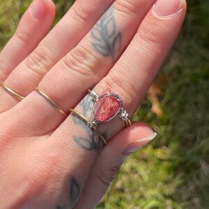 Pink tourmaline ring